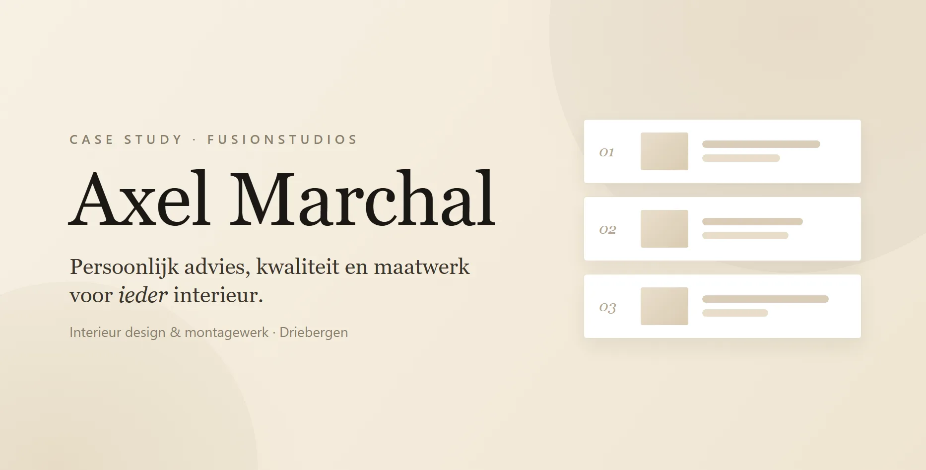 Axel Marchal, design case study van Fusionstudios
