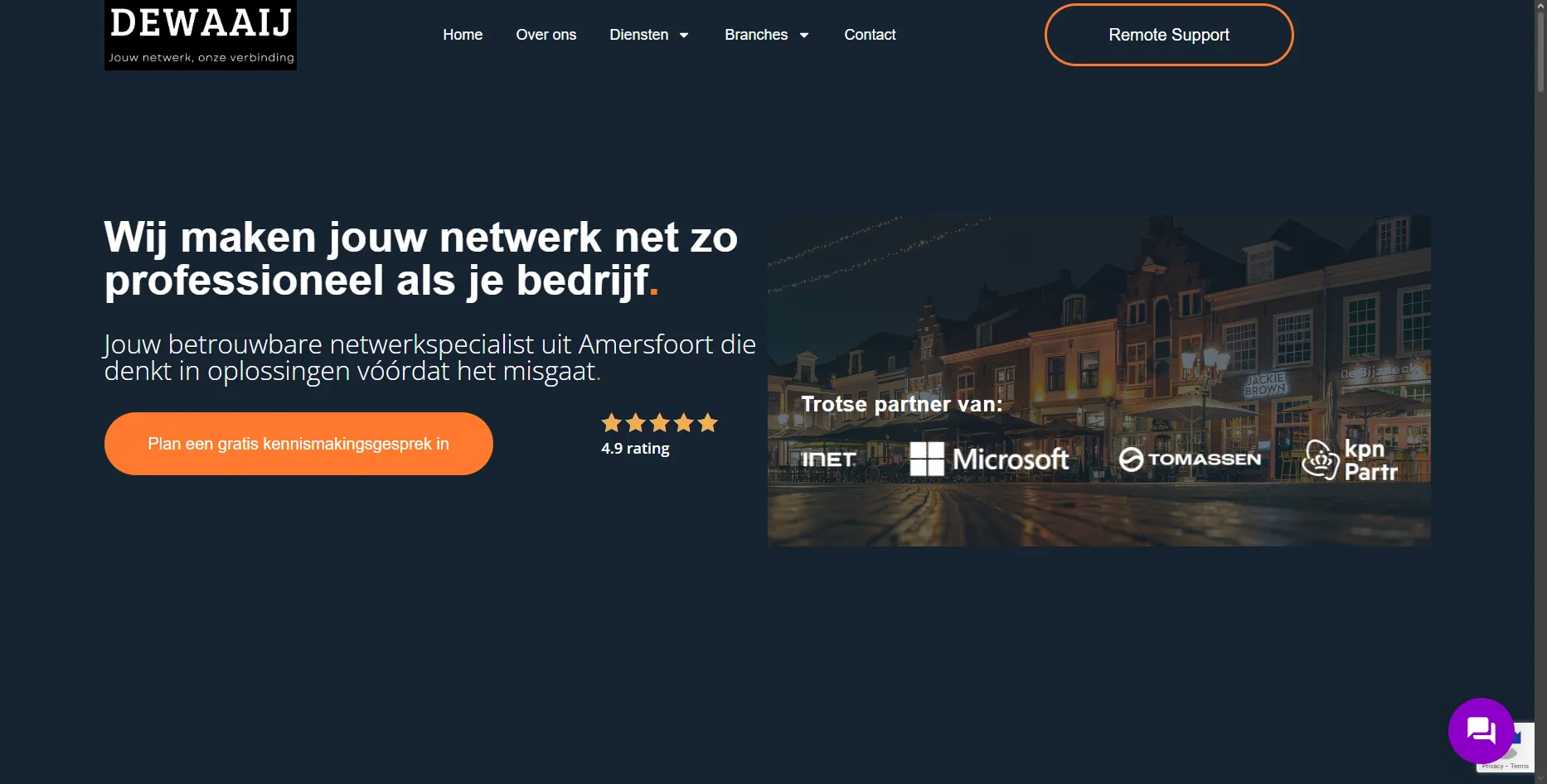De Waaij, it & systeembeheer website door FusionStudios