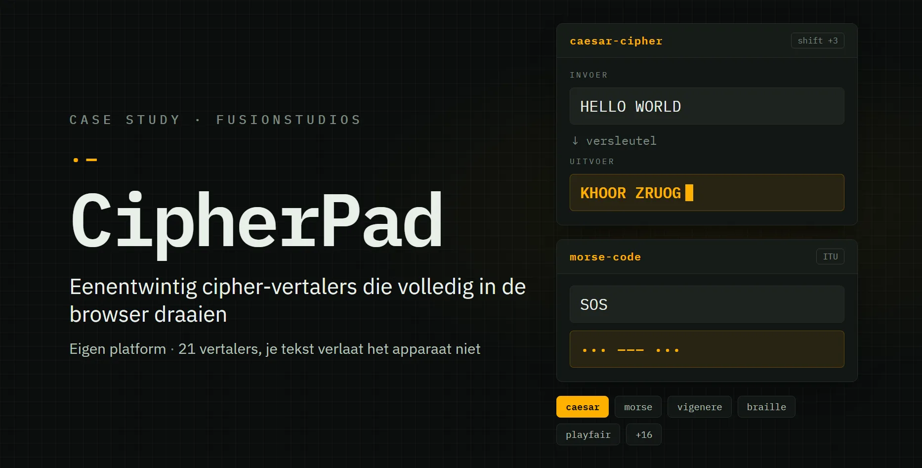 CipherPad, a tool site from the FusionStudios network