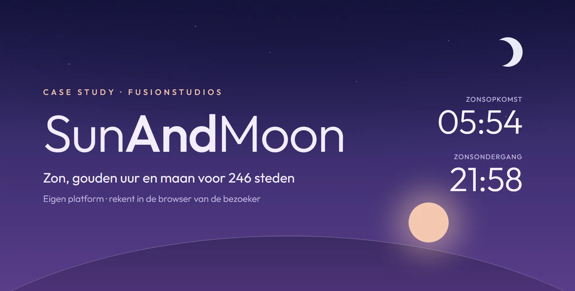 SunAndMoon, astronomische almanak uit het eigen netwerk van Fusionstudios