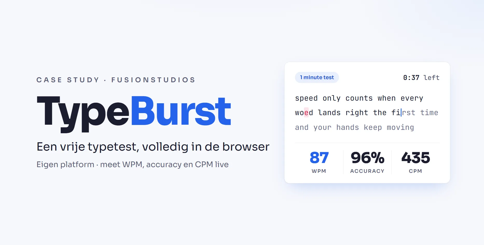 TypeBurst, typetest-tool uit het eigen netwerk van Fusionstudios