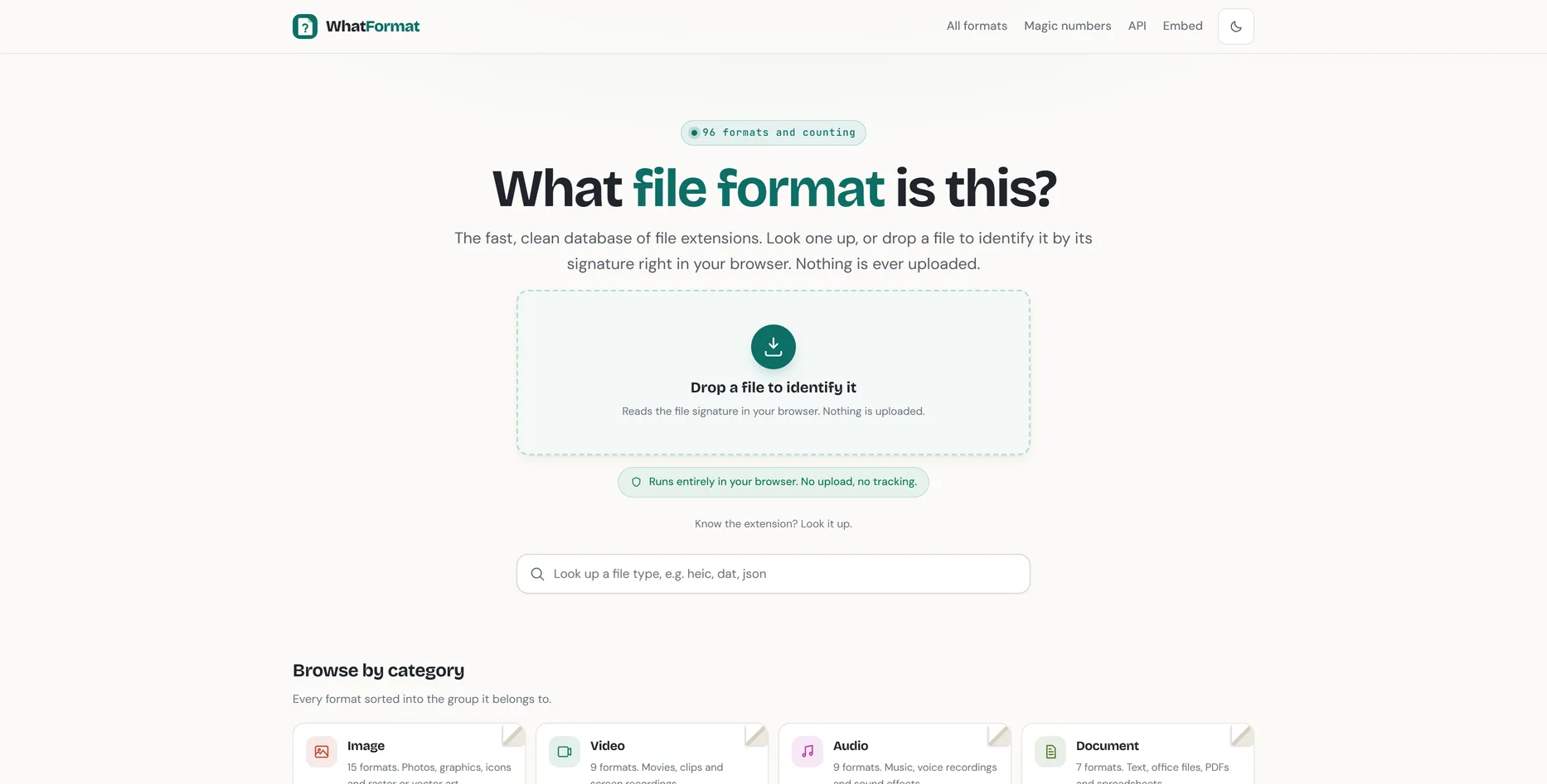 WhatFormat, bestandsformaten website ontworpen door Fusionstudios