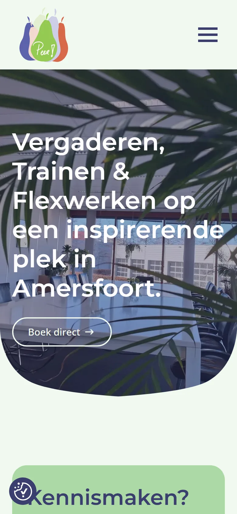 Homepage van Peer033 op mobiel