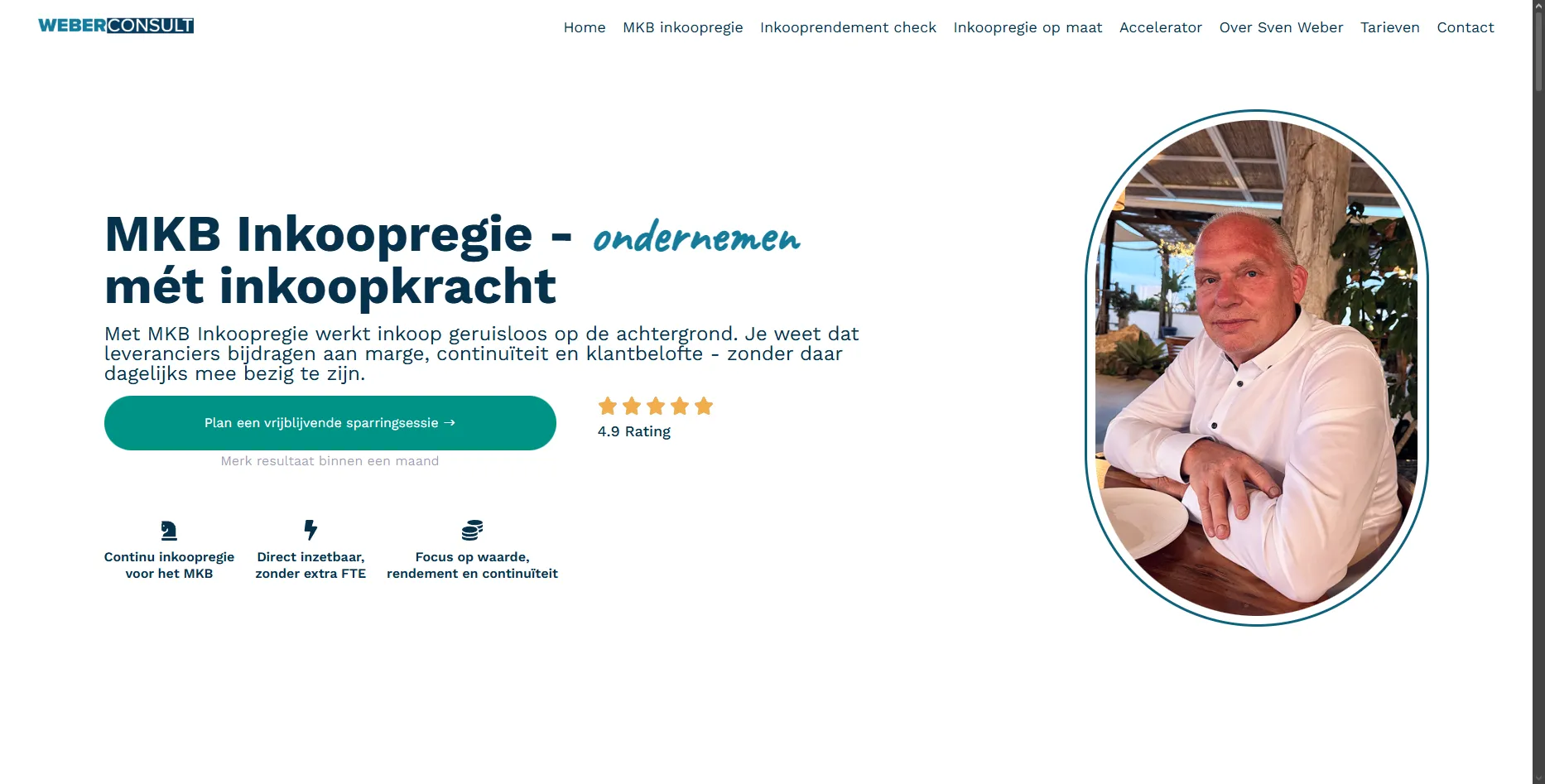 Weberconsult, inkoopadvies website ontworpen door Fusionstudios